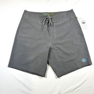 Levitate Mens Grey Repreve Recycled Board Shorts Size 32 Fisherman's Son New